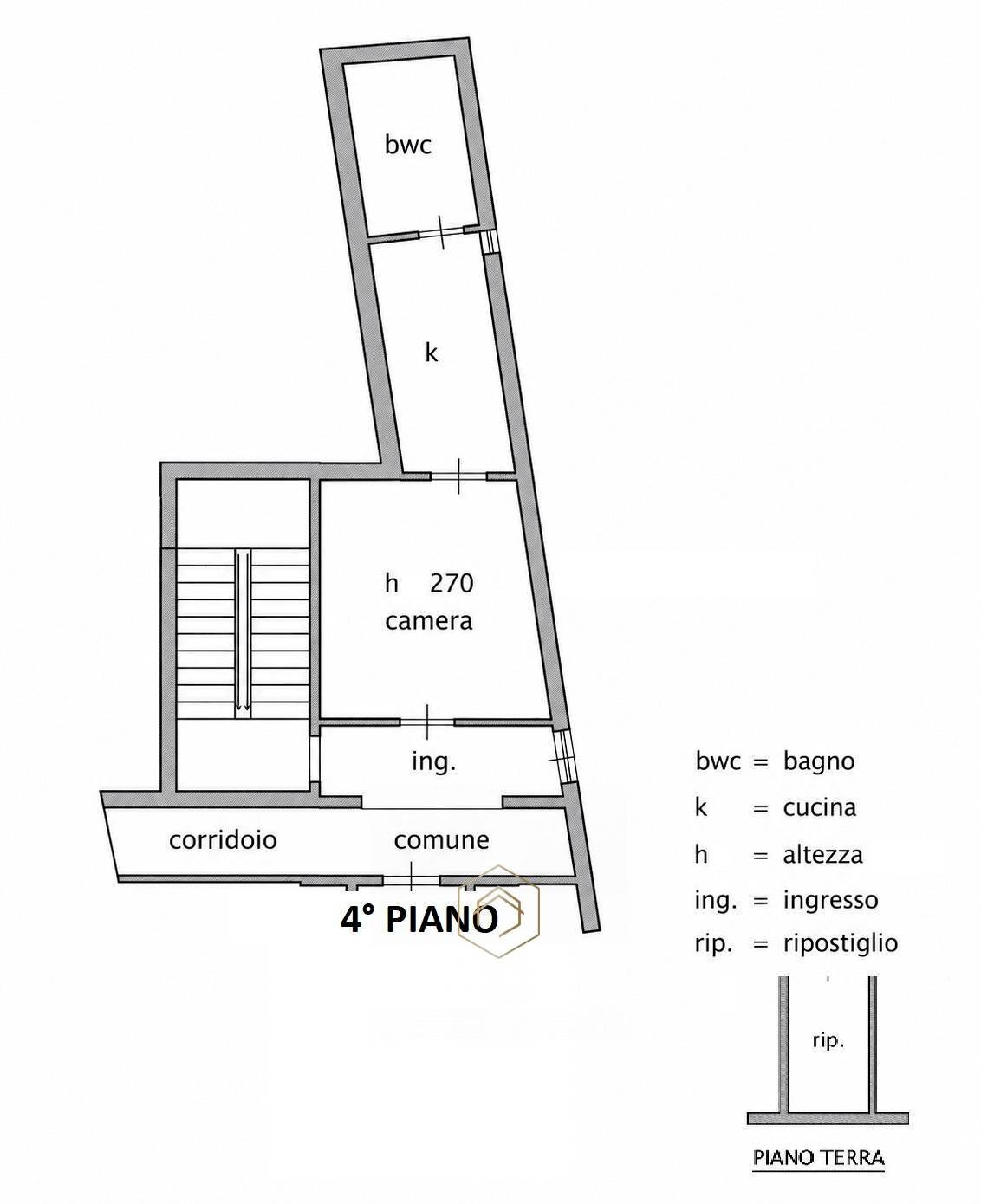 Foto 10 - One-room apartment Via Giuseppe Garibaldi, Ferrara - floor plans 1
