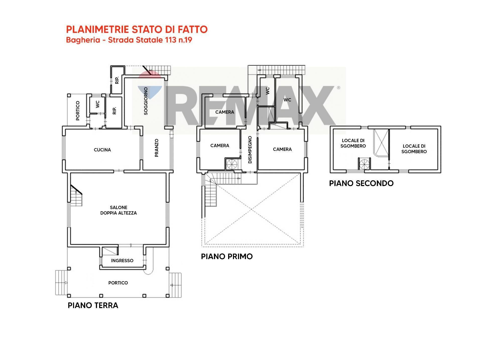 Pianta 2D - Villa STRADA STATALE 113, Km. 248, Bagheria - floor plans 1