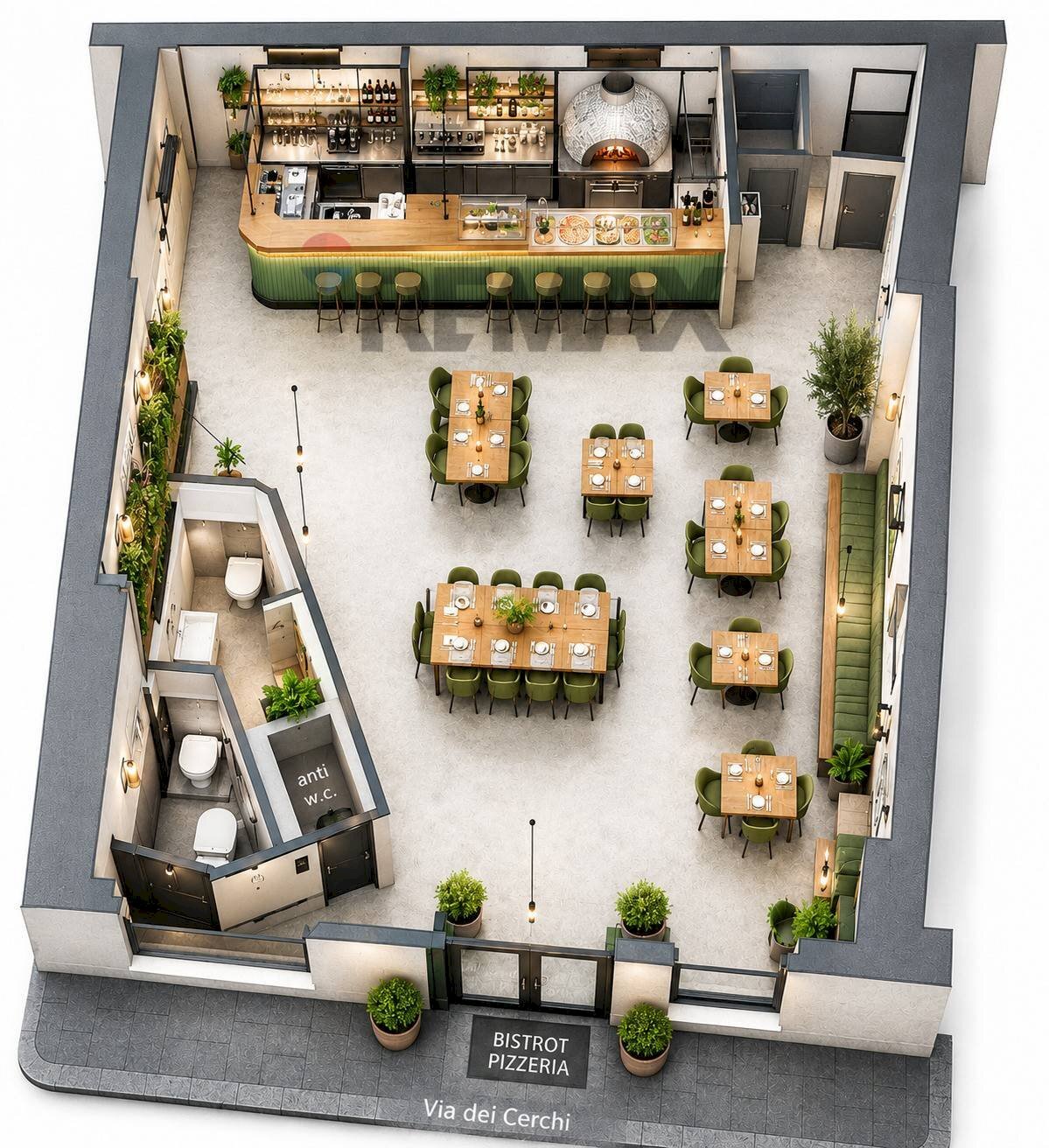 Pianta 3D - Commercial Activity Via Dei Cerchi
 
1, Roma - floor plans 1