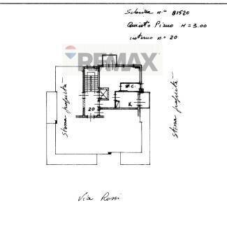 Pianta 2D - Two-room apartment via rossi
 
28, Palermo - floor plans 1