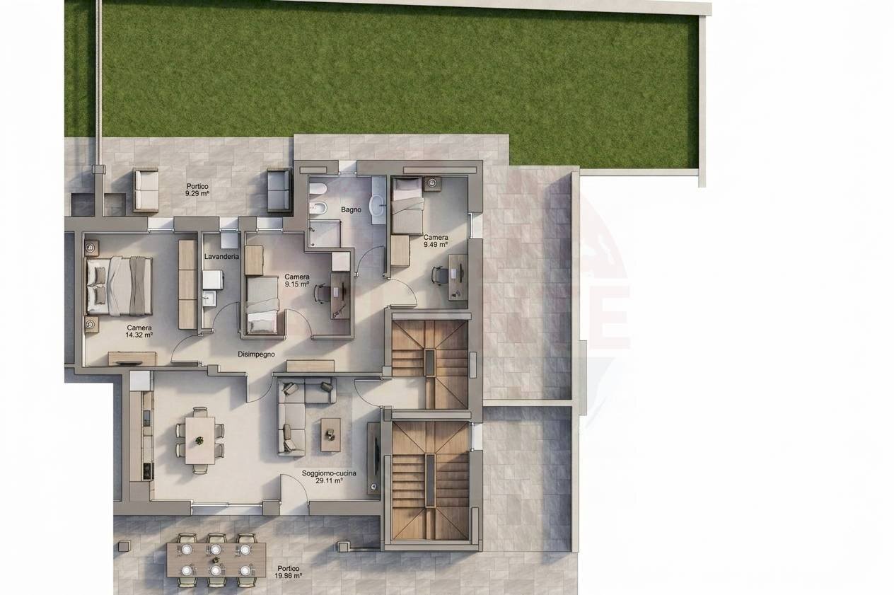 Foto 24 - Four-room apartment via La Marmora
 
38, Erbusco - floor plans 1