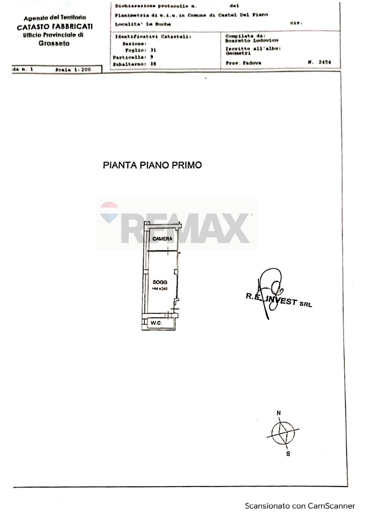 Pianta 2D - Trilocale TERRE GIALLE, LOC. LE BUCHE 1
 
1, Castel del Piano - planimetria 1