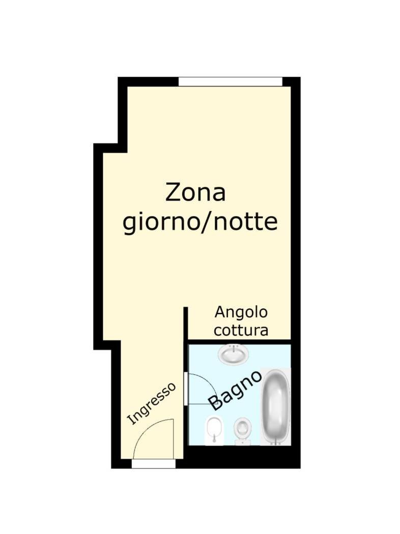 Monolocale Molo Ponte Morosini, 10, Genova (zona Centro Storico) - planimetria 1