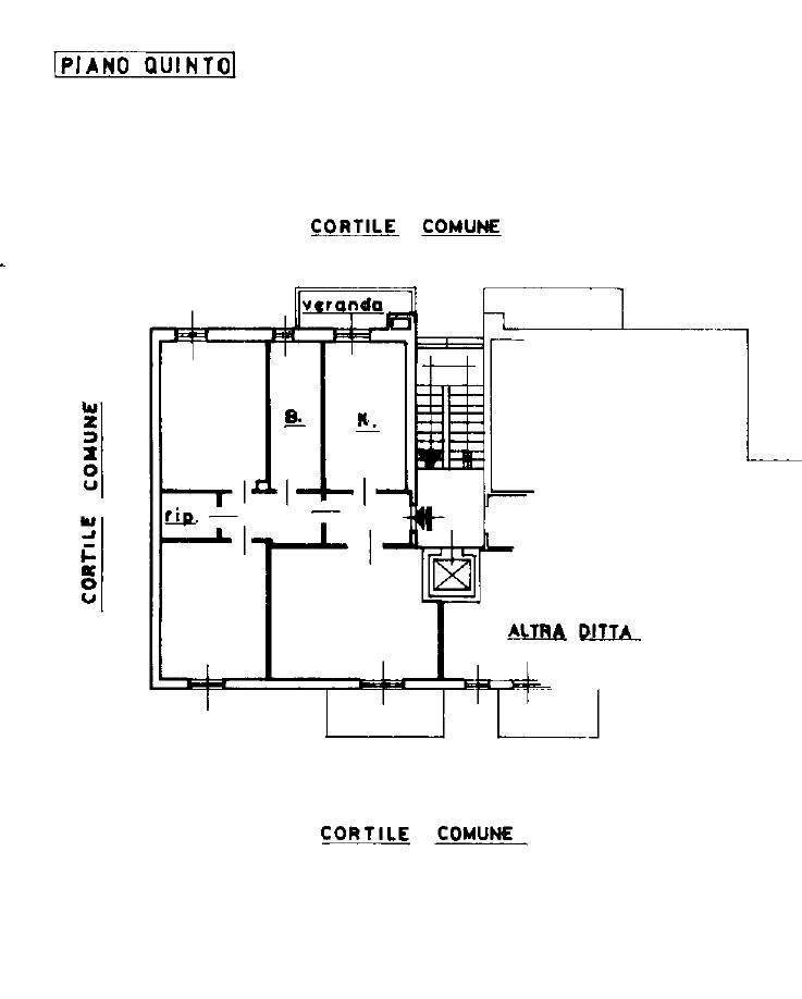 Three-room apartment via Ludovico Ariosto, 197, Sesto San Giovanni - floor plans 1