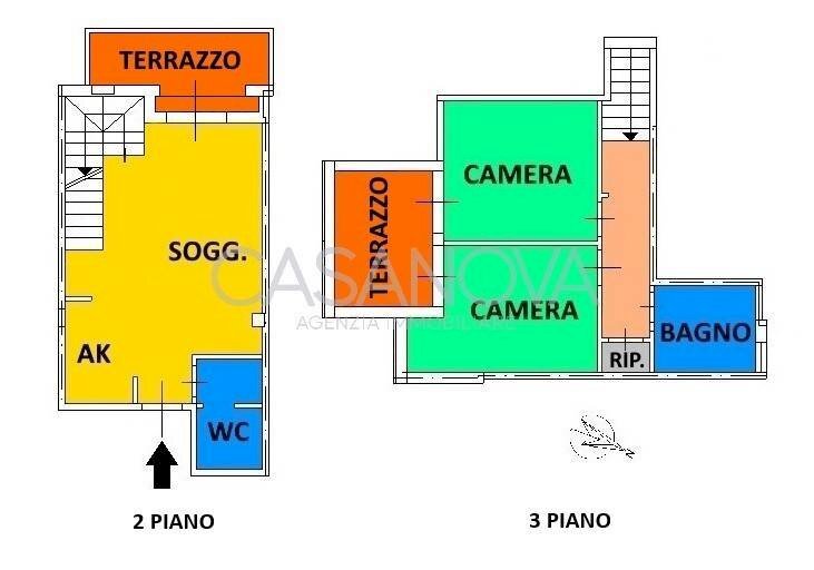 Three-room apartment Giulianova - floor plans 1