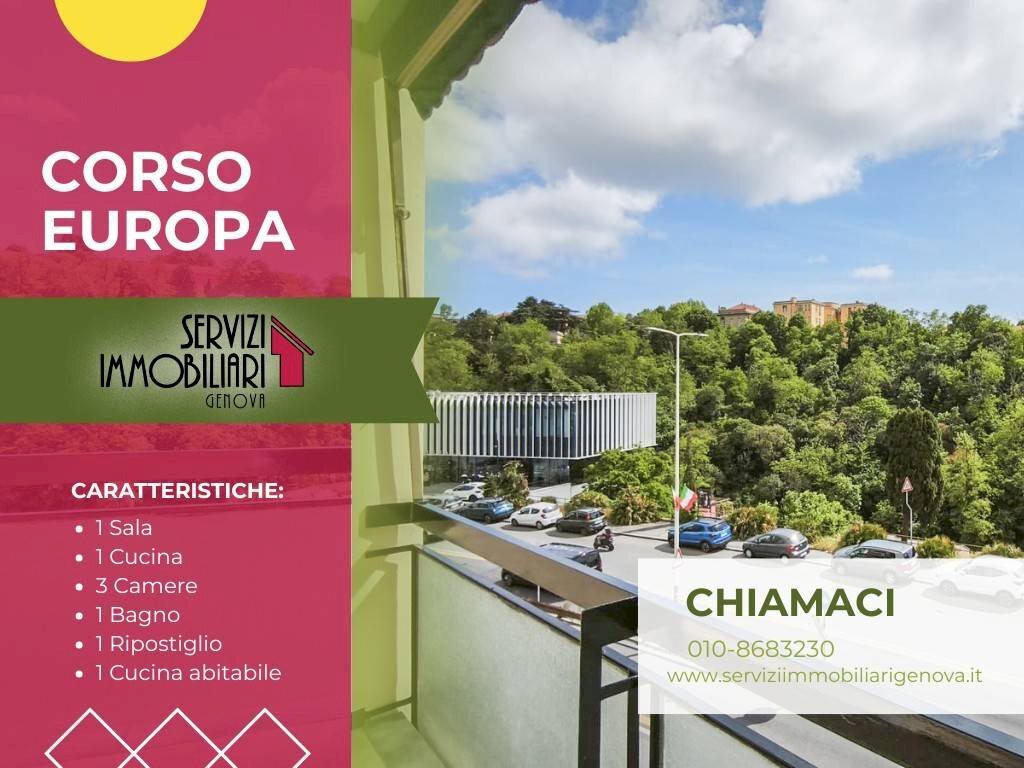 Balcone - Four-room apartment corso Europa, Genova (neighborhood Quarto) - photo 1