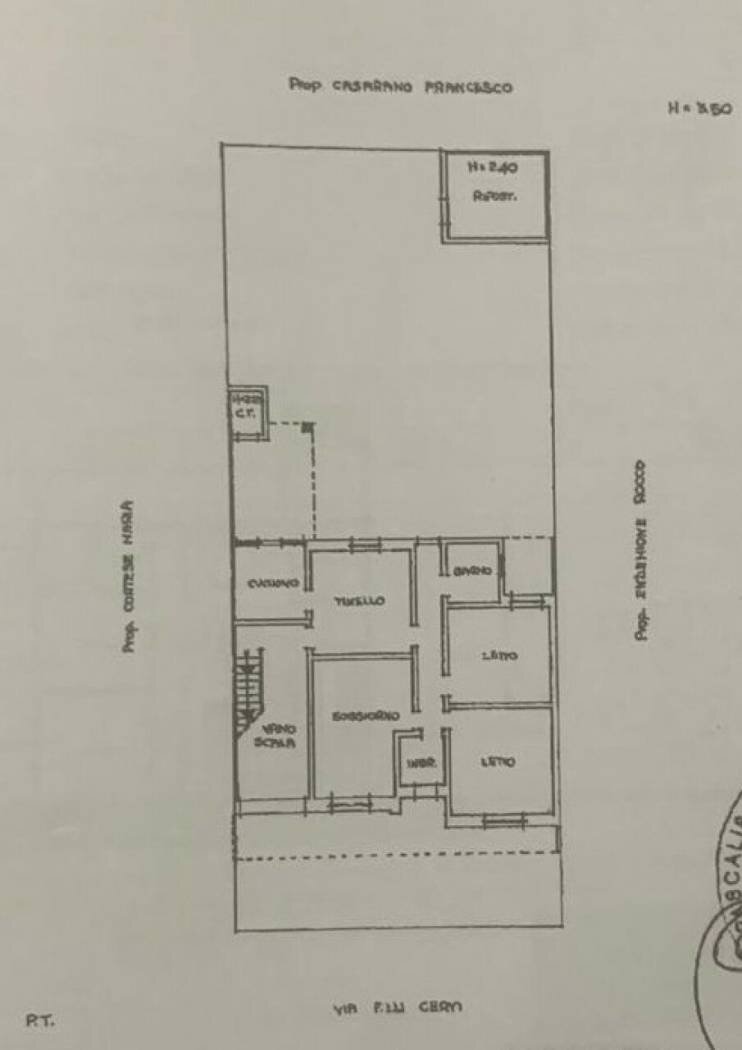 Four-room apartment via Fratelli Cervi, 26, Melissano - floor plans 1