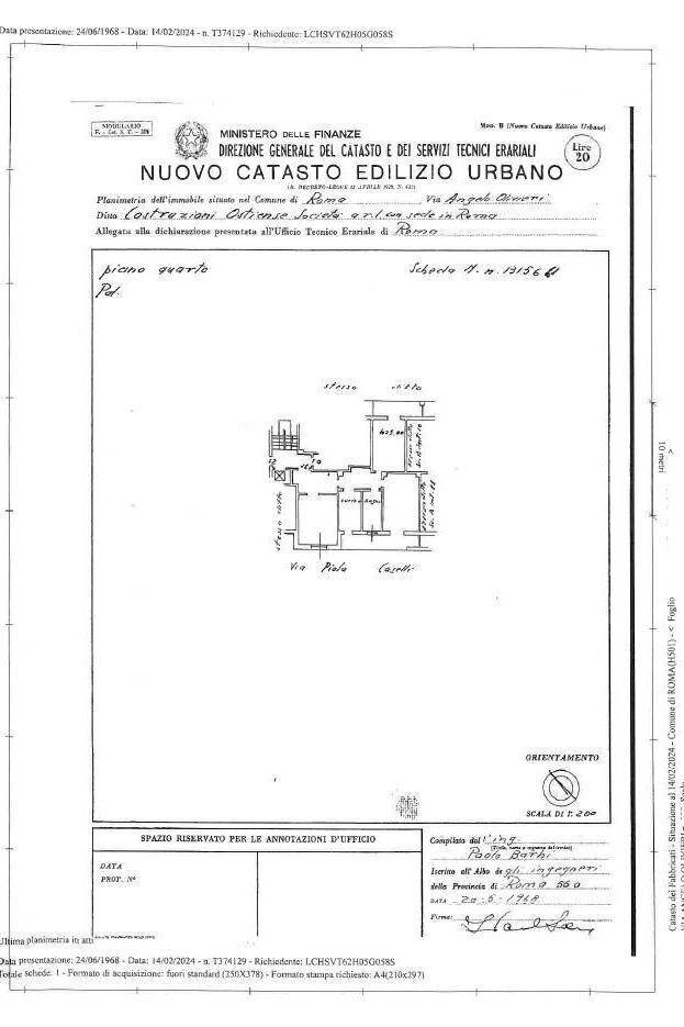 Trilocale via Angelo Olivieri, Roma (zona Lido di Ostia) - planimetria 1