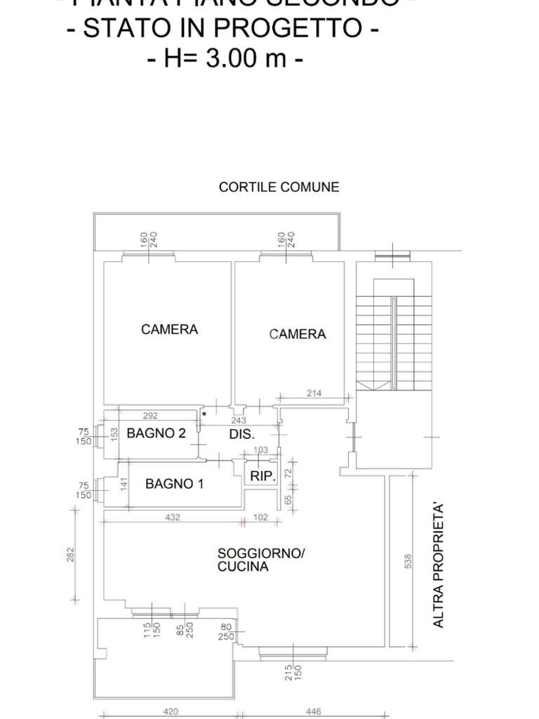 Four-room apartment Via Costa, Mappano - floor plans 1