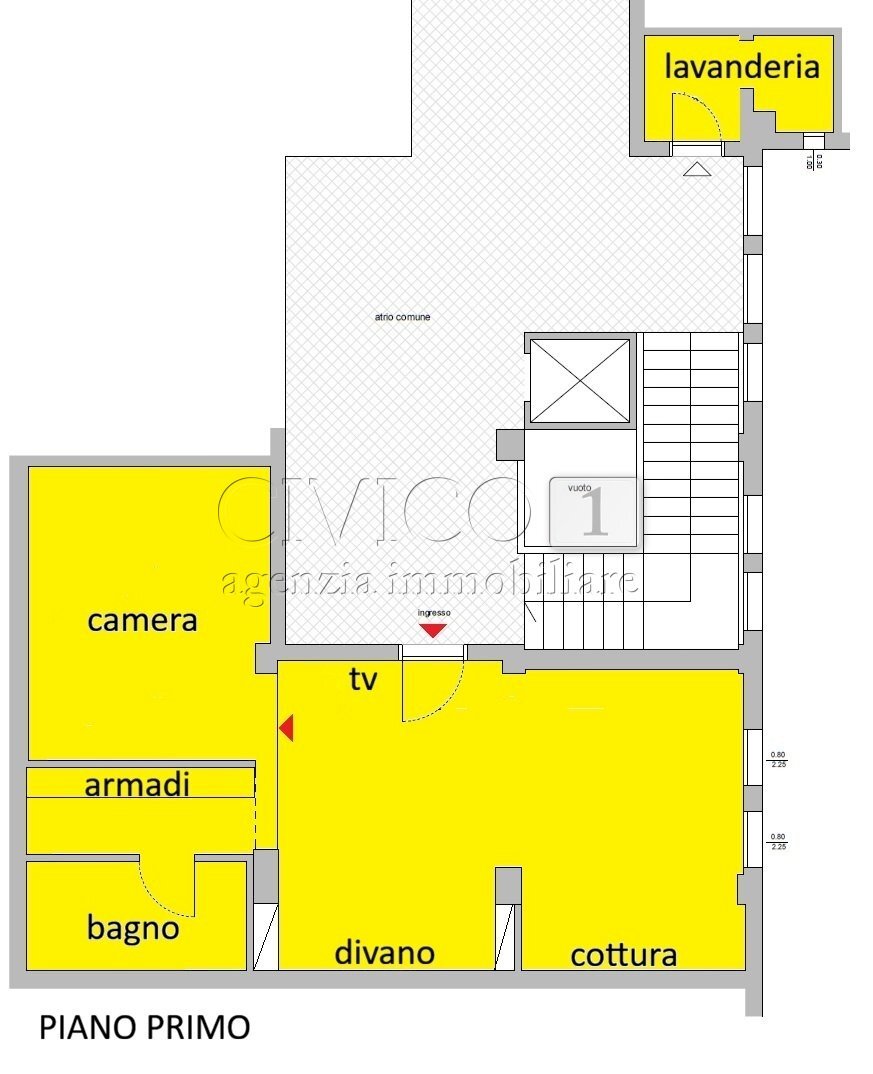 PLANIMETRIA - Three-room apartment Piazzetta Conciapelli, Padova - floor plans 1