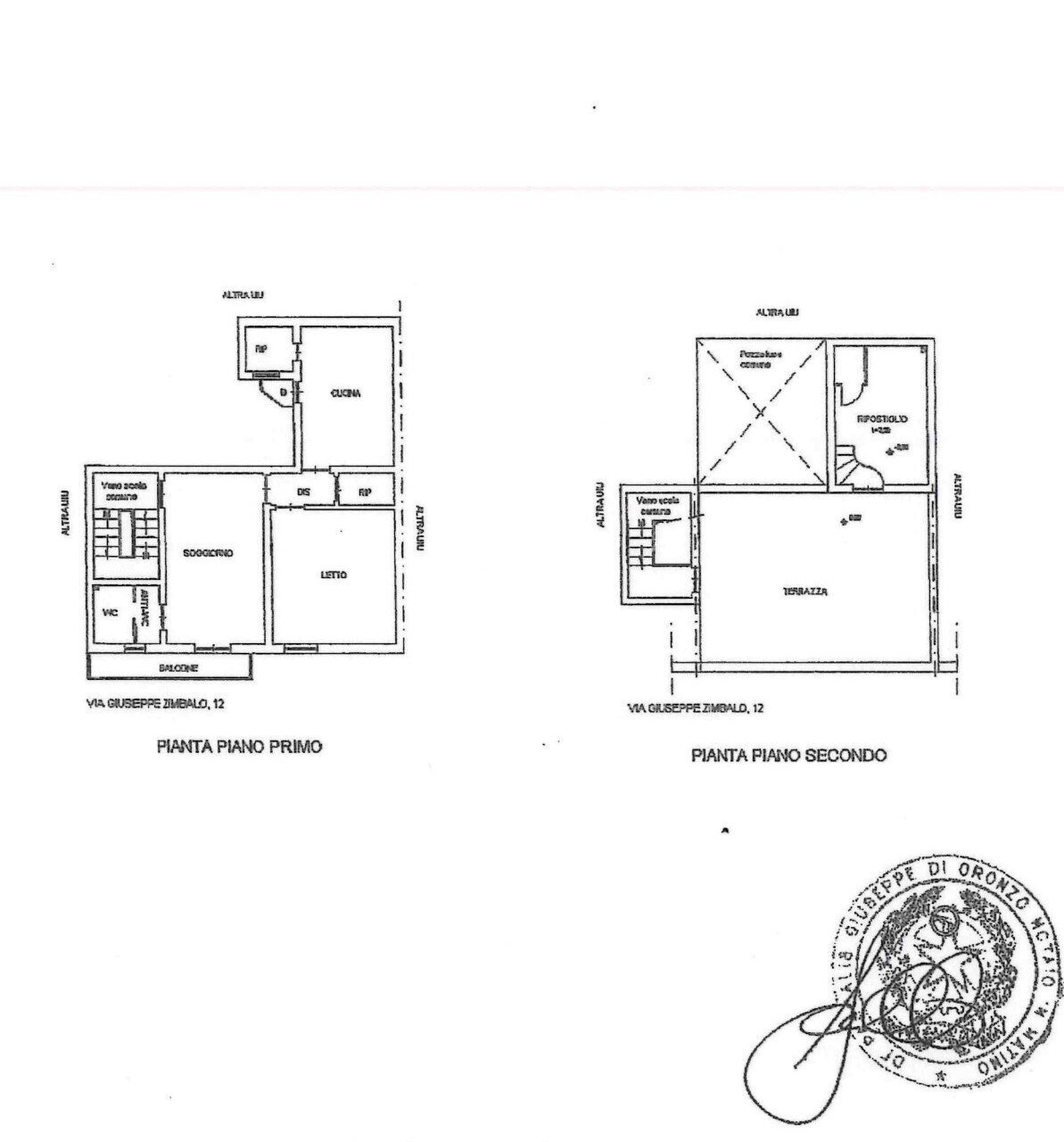PLN - Quadrilocale Via G. Zimbalo 12, Lecce - planimetria 1