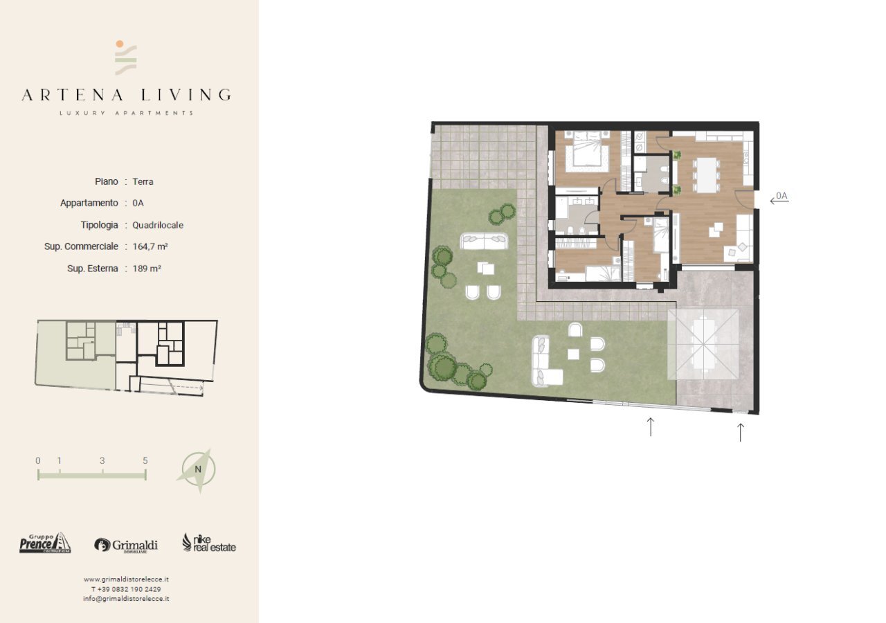 PLAN 0A PIANO TERRA ARTENA LIVING.png - Quadrilocale Via Tommaso Traetta 1, Lecce - planimetria 1