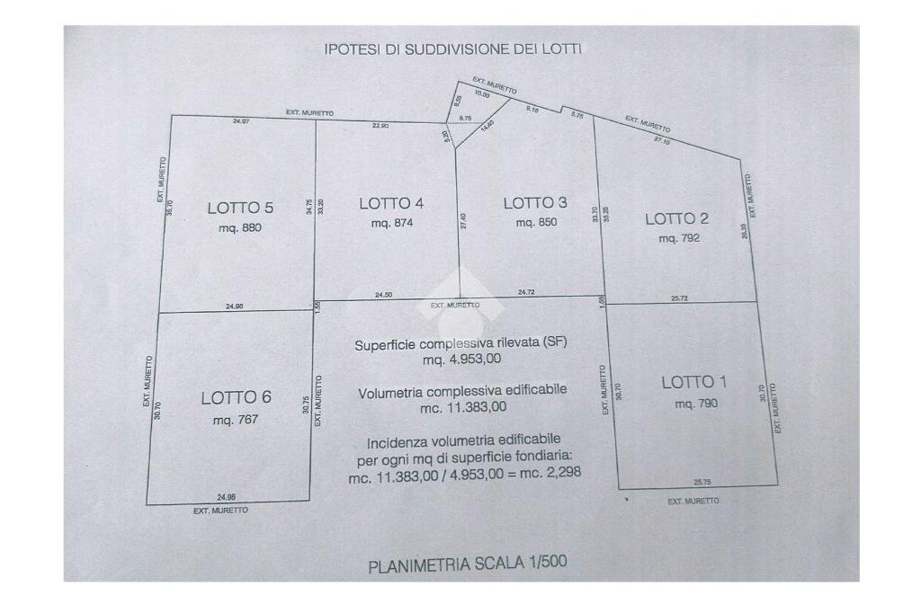 Terreno edificabile Via Giuseppe Dossetti, Cadelbosco di Sopra - planimetria 1