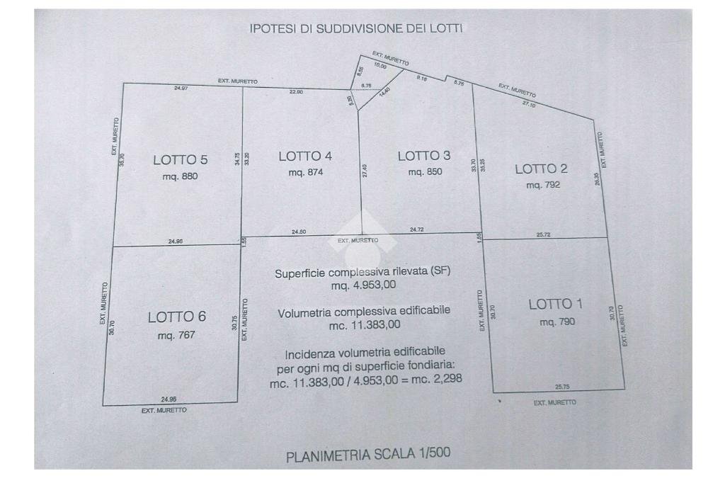 Terreno edificabile Via Giuseppe Dossetti, Cadelbosco di Sopra - planimetria 1