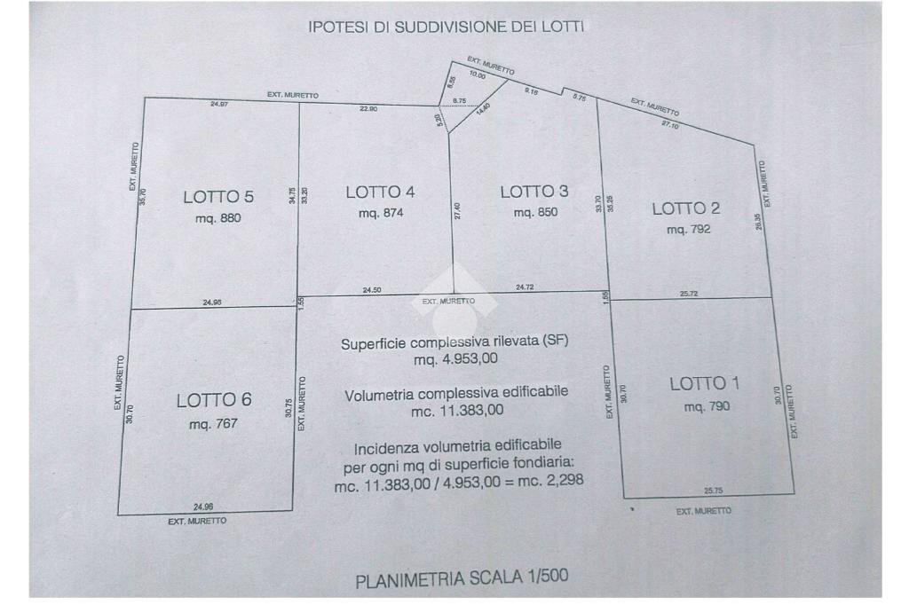 Terreno edificabile Via Giuseppe Dossetti, Cadelbosco di Sopra - planimetria 1