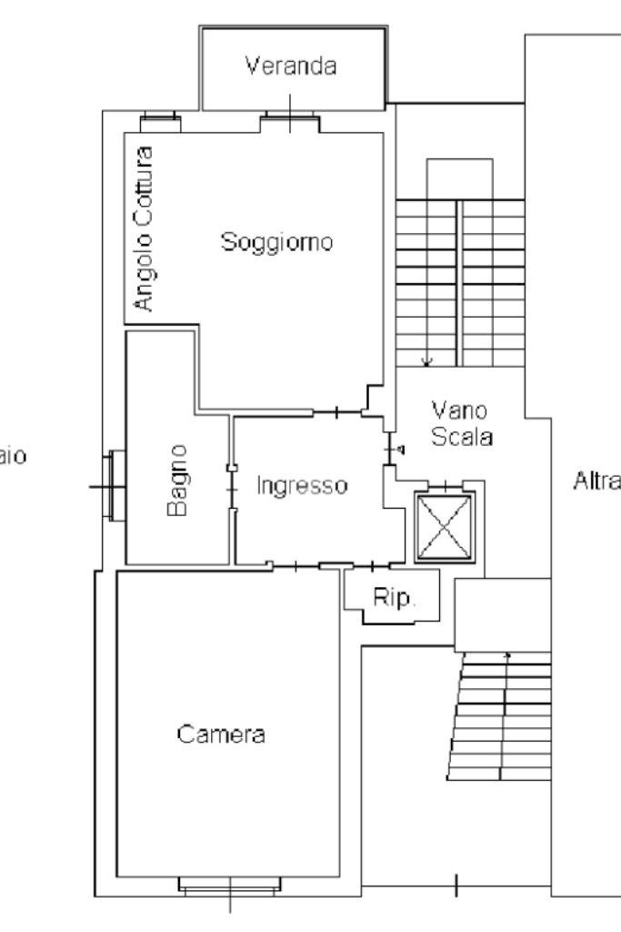 Two-room apartment Via Piero Gobetti, Rivoli - floor plans 1