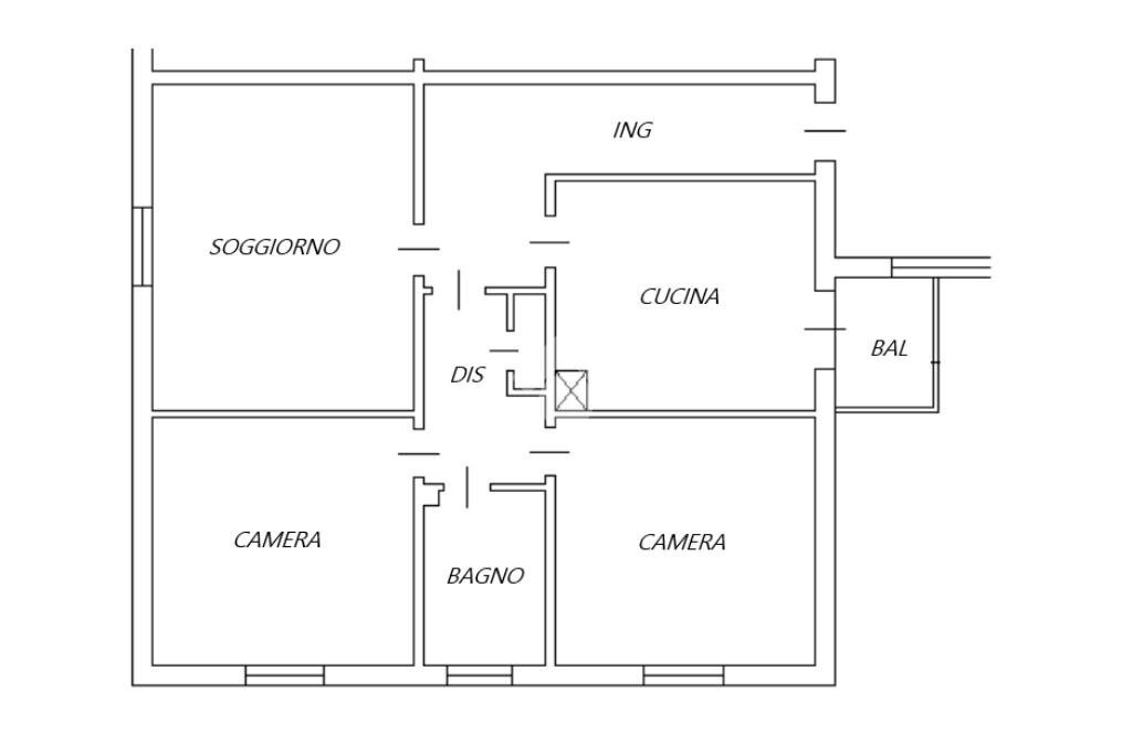 Three-room apartment Via Uccellino, Poggio Renatico - floor plans 1