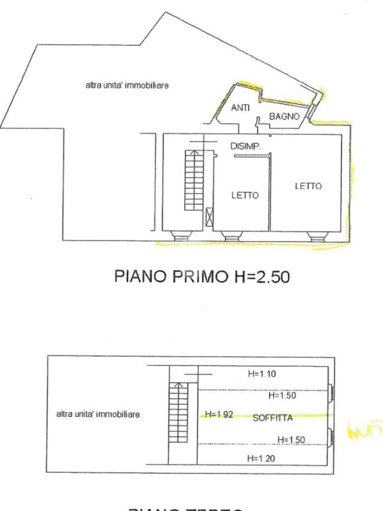 Semi-detached house Via Nismozza, Ventasso - floor plans 1