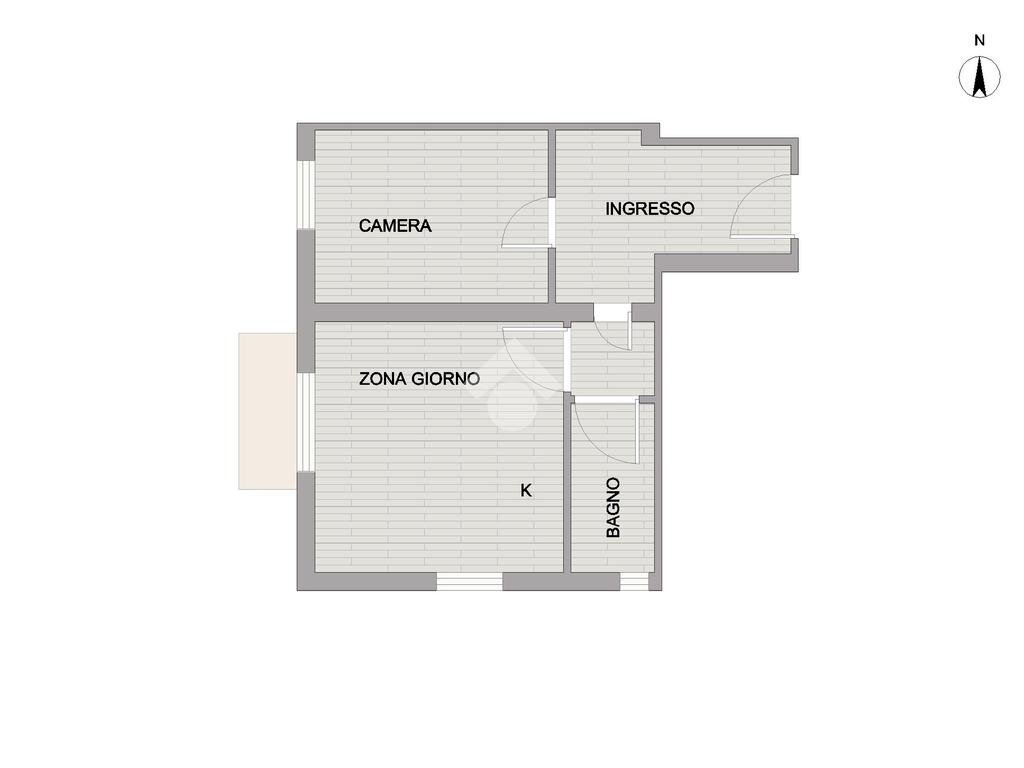 Two-room apartment Via Giuseppe Ripamonti, Milano (neighborhood Ticinese) - floor plans 1