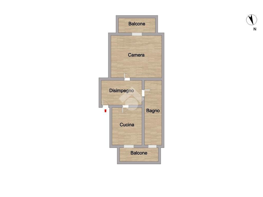 Bilocale Corso Orbassano, Torino (zona Santa Rita) - planimetria 1