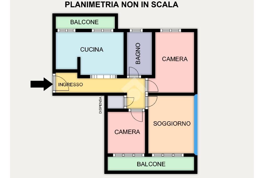 Appartamento Via Imperiale, Genova (zona San Fruttuoso) - planimetria 1