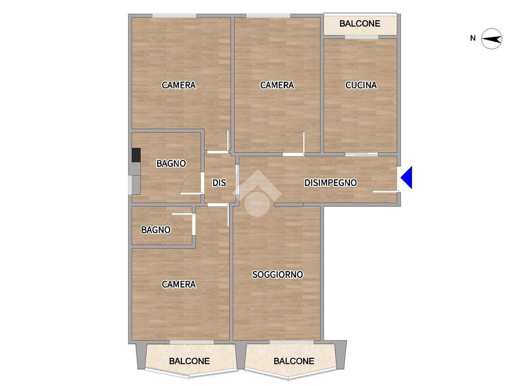 Four-room apartment Via vanzago, Cornaredo - floor plans 1