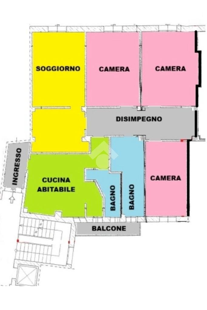 Appartamento Via Guglielmo Marconi, Bologna (zona Centro Storico) - planimetria 1