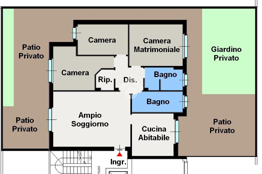 Four-room apartment Via Impastato, Carugate - floor plans 1