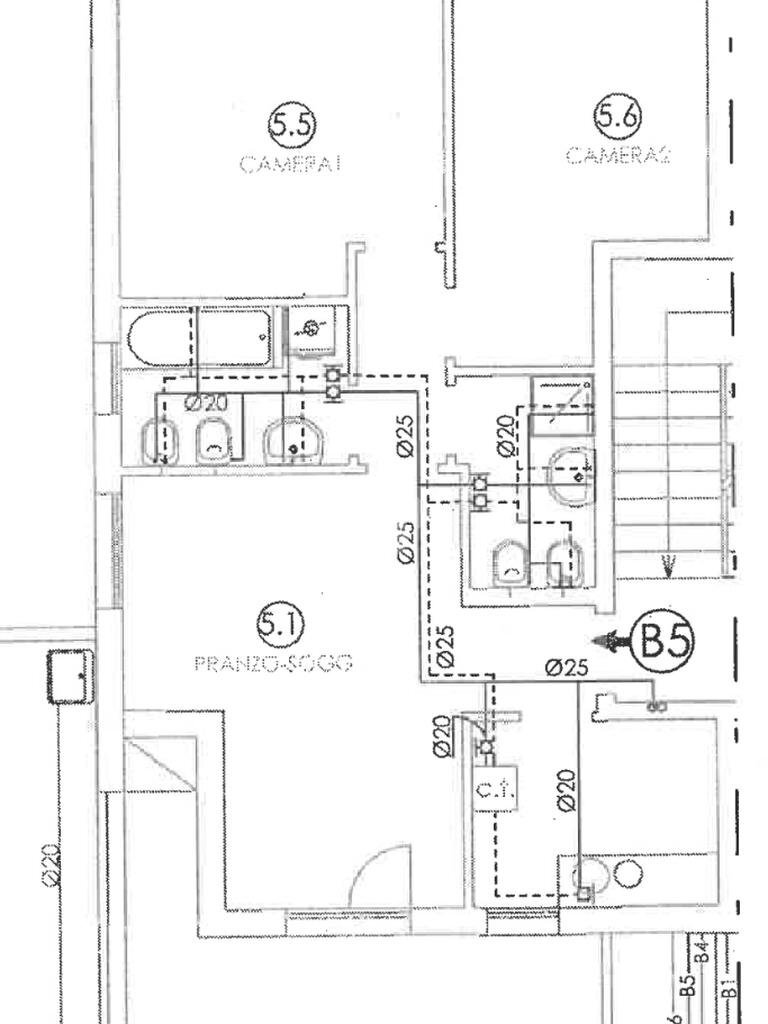 Three-room apartment Via Don A. Dioli, Ferrara (neighborhood Pontelagoscuro) - floor plans 1