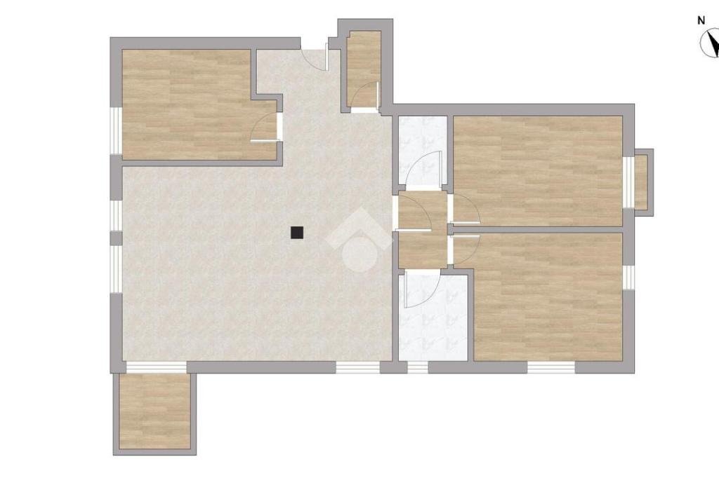 Three-room apartment Via Togliatti, Melegnano - floor plans 1