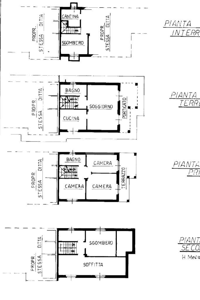 Portion of a house Via Rivera, Almese - floor plans 1
