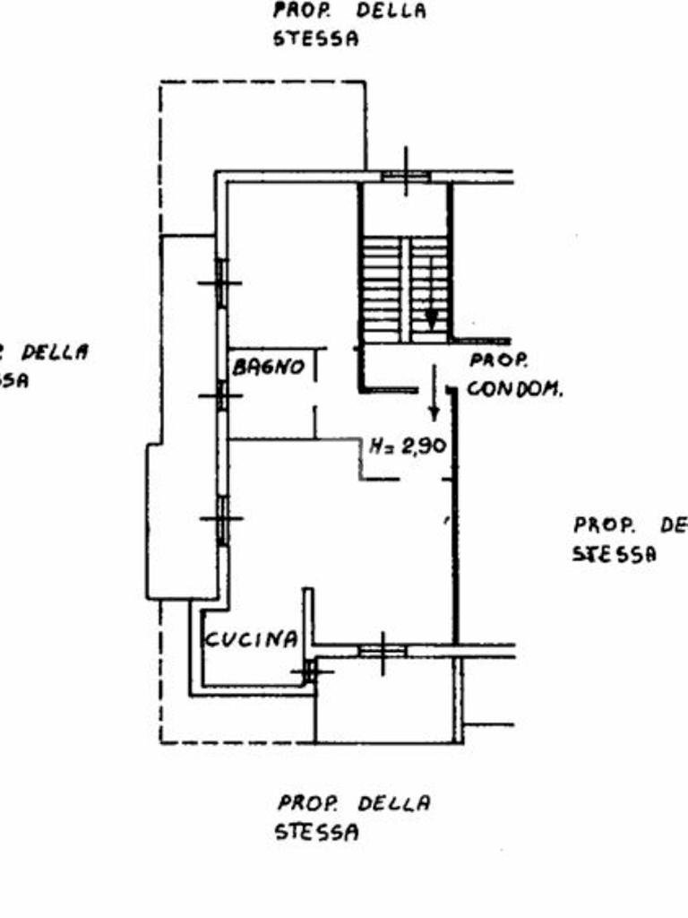 Three-room apartment Via colombo, Casella - floor plans 1