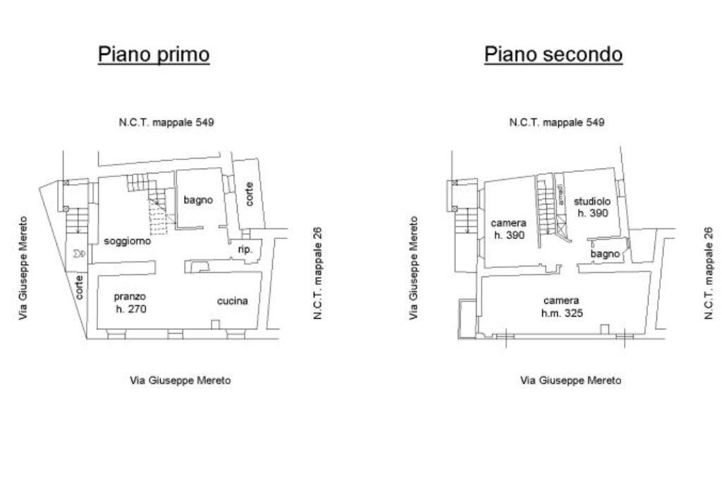 Semi-detached house Via G. Mereto, Serra Riccò - floor plans 1