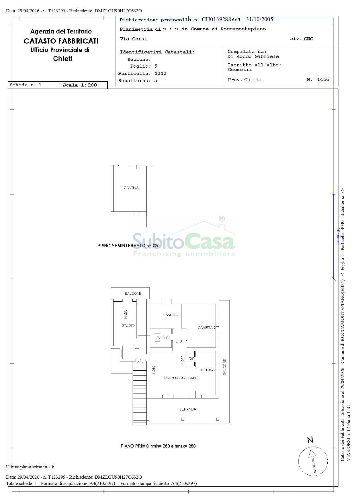 Foto 48 - Four-room apartment Via Corsi
 
12, Roccamontepiano - floor plans 1