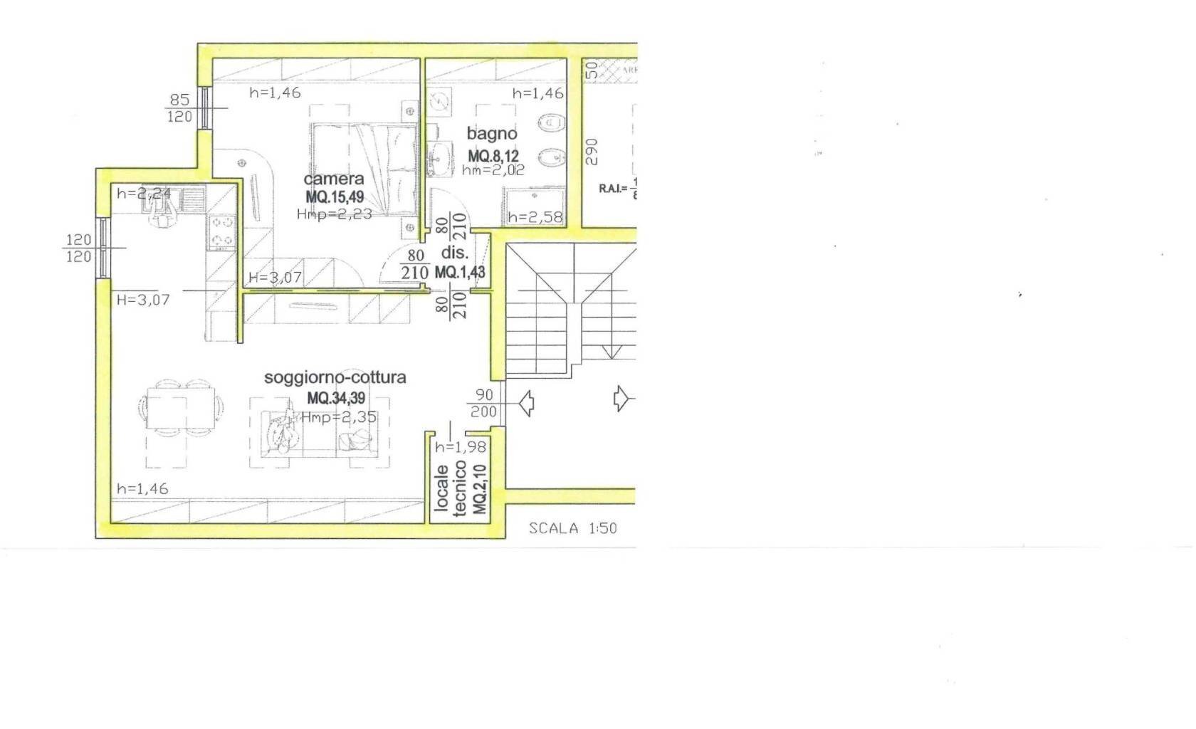 Attic via alla Cava, Borgo Ticino - floor plans 1