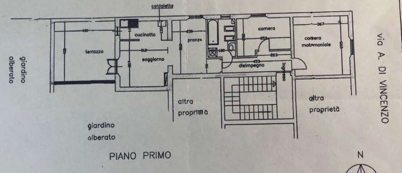 planimetria - Appartamento via Antonio di Vincenzo, Bologna (zona Bolognina) - planimetria 1