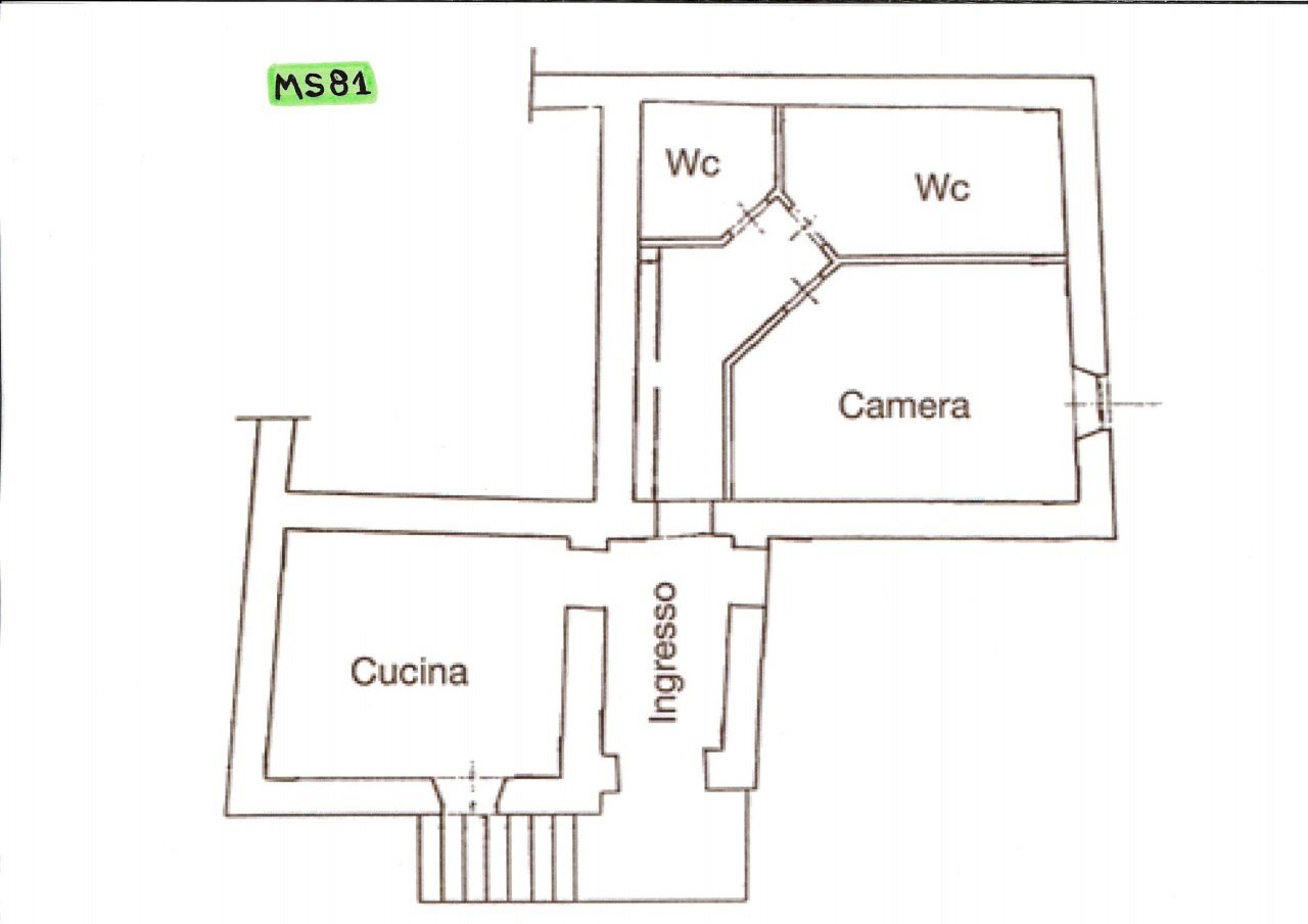MS81_piantina_appartamento_vendita_ceserano.jpg - Portion of a house Fivizzano - floor plans 1