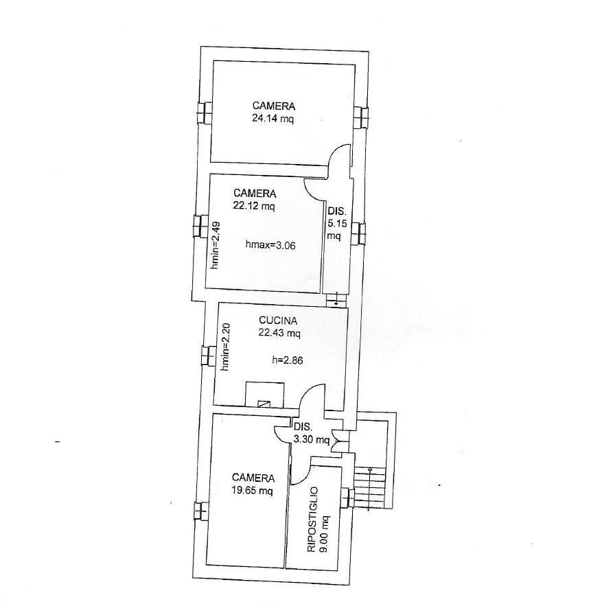 plan - Casale Via Dante Alighieri 13, Acquasparta - planimetria 1