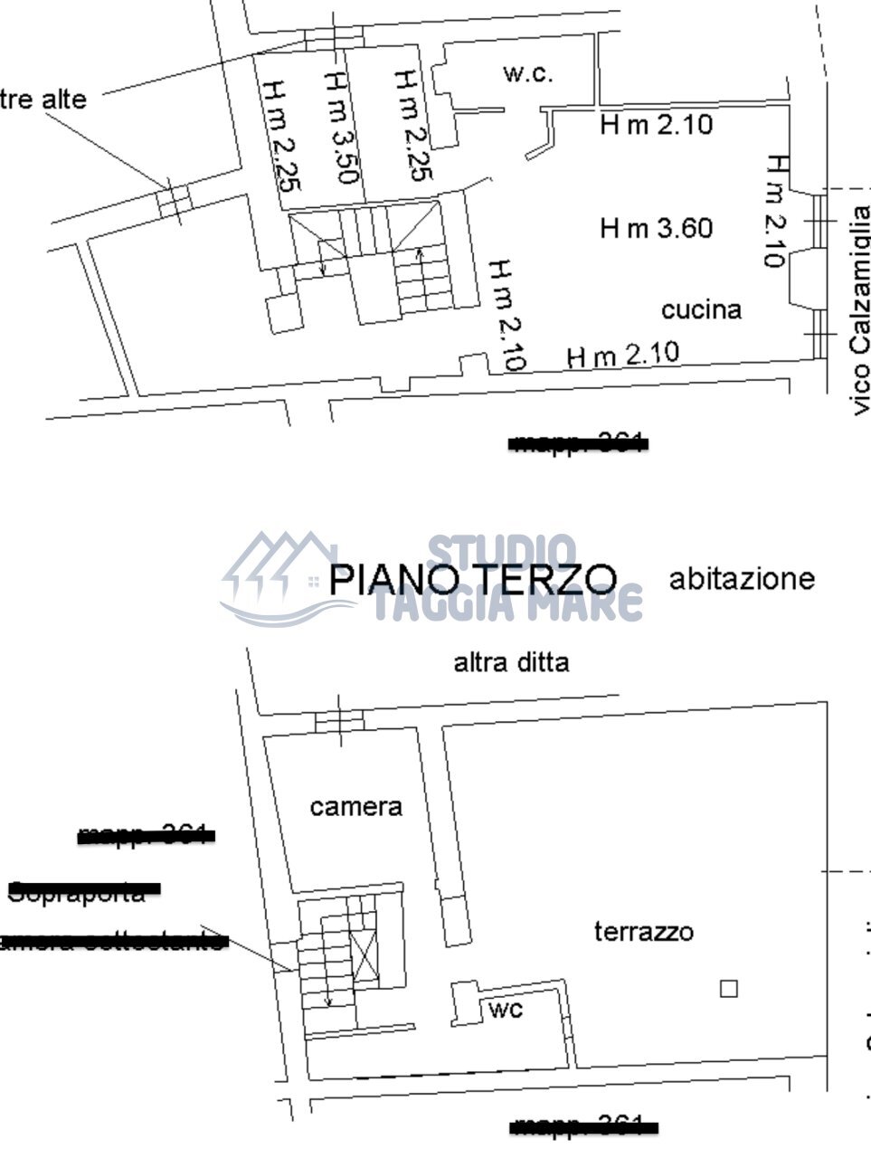 planimetria - Four-room apartment Via Spagnoli, Taggia - floor plans 1