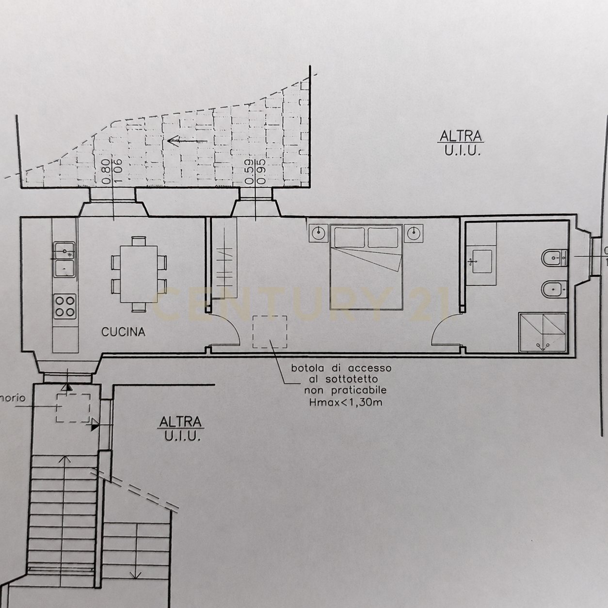 7 PLANIMETRIA APPARTAMENTINO - Appartamento Via del Coro 47, Piancastagnaio - planimetria 1