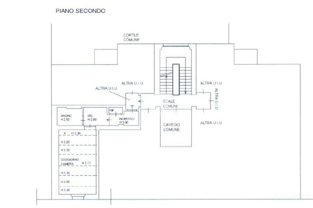 One-room apartment Via Luigi Mercantini, Milano (neighborhood Bovisa) - floor plans 1