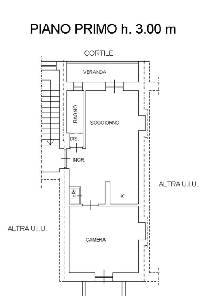 Two-room apartment Via Baveno, Torino (neighborhood Parella) - floor plans 1