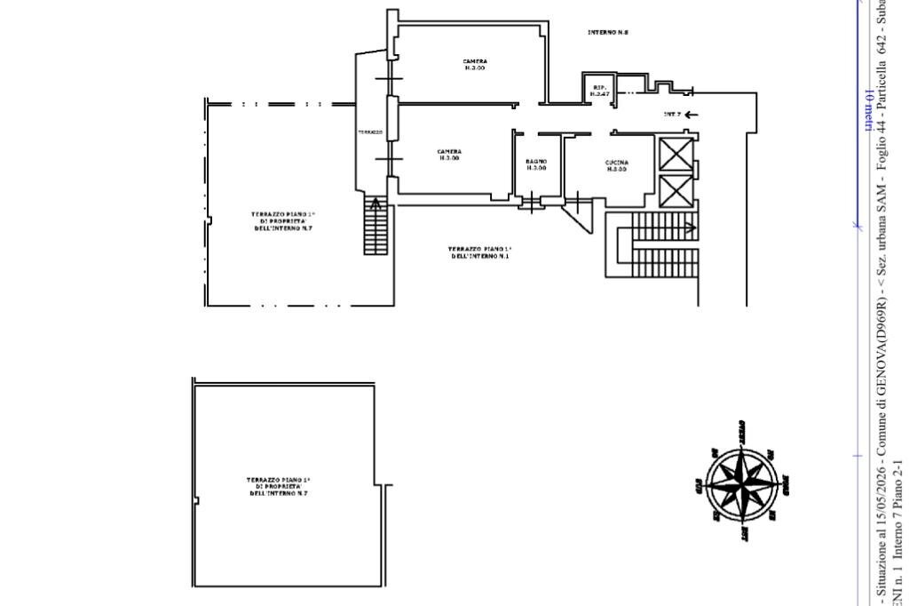 Trilocale Via Tullio Molteni, Genova (zona Sampierdarena) - planimetria 1