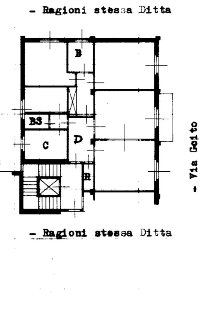 Four-room apartment Via Camillo Rondani, Parma (neighborhood Centro Storico) - floor plans 1