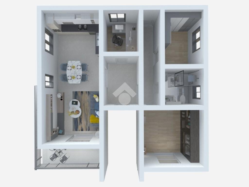 Four-room apartment Via Garibaldi, Santena - floor plans 1