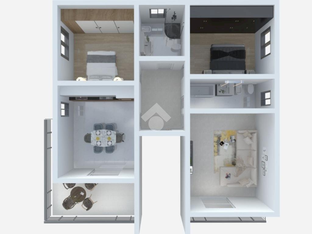 Four-room apartment Via Garibaldi, Santena - floor plans 1