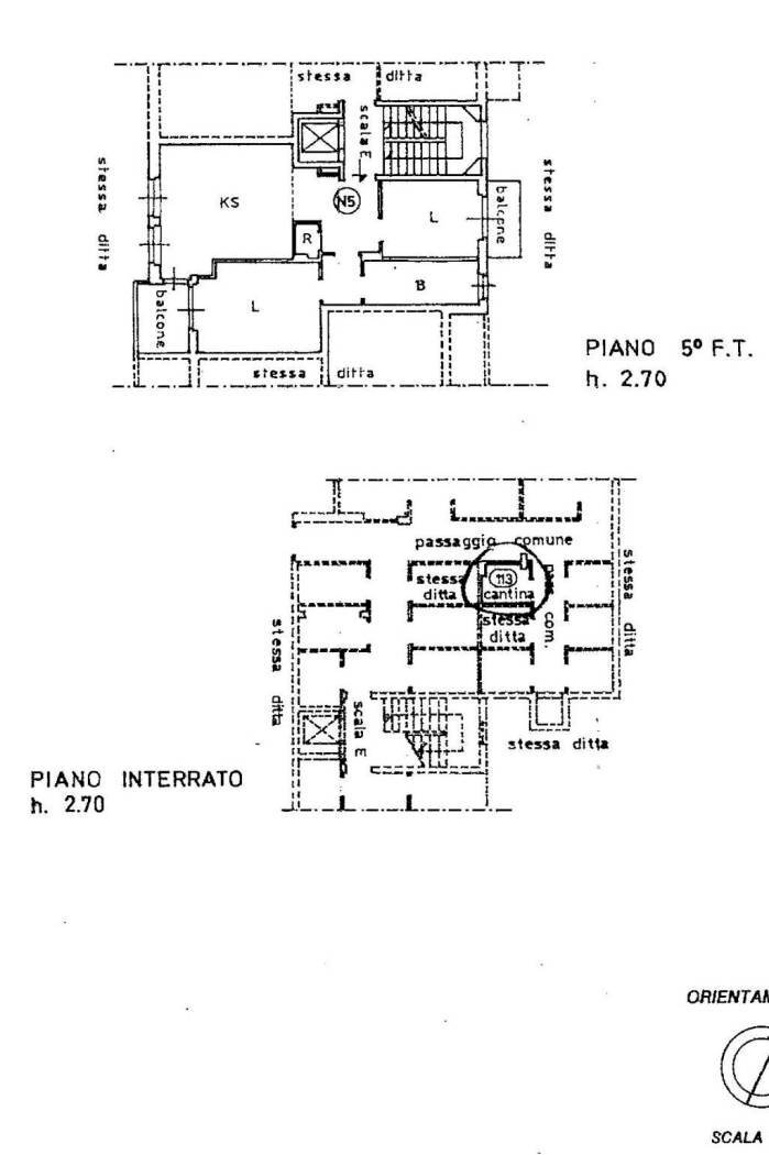 Trilocale via San Marchese, 36/3, Venaria Reale - planimetria 1