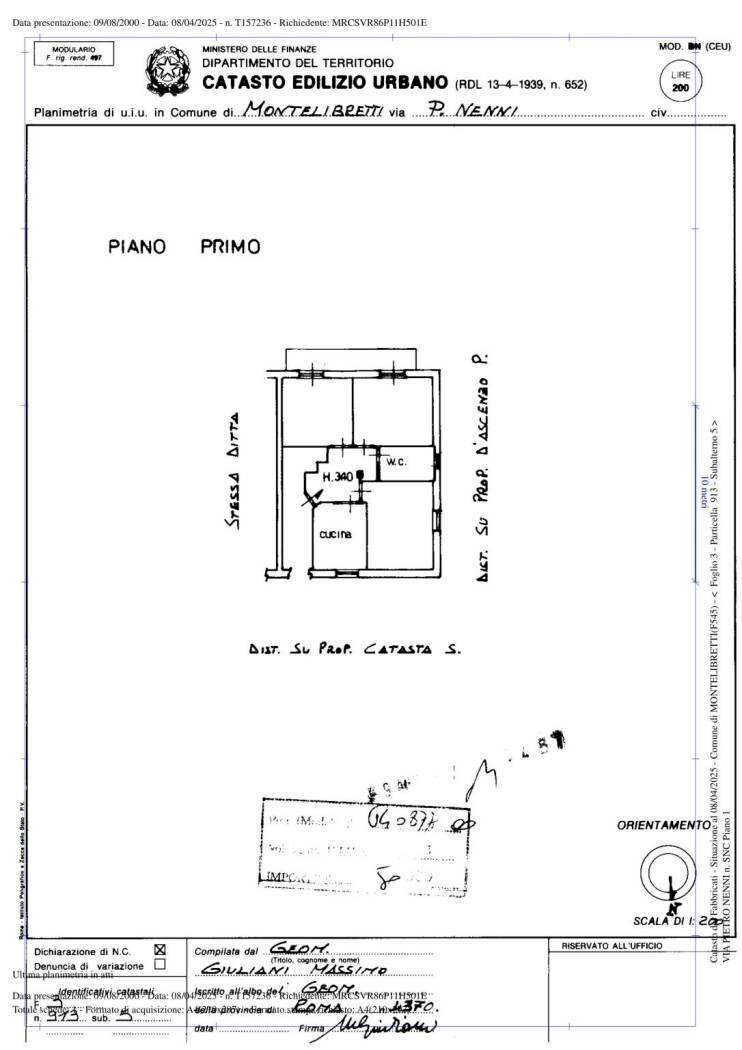 Three-room apartment via Pietro Nenni, 31, Montelibretti - floor plans 1