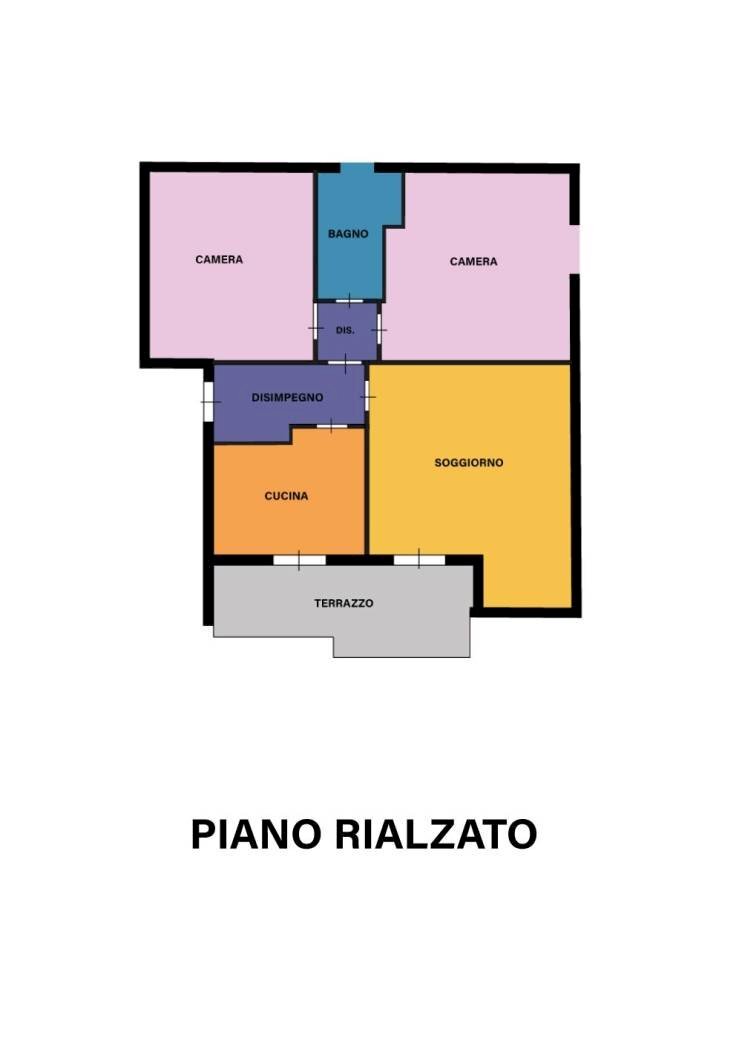Trilocale via Stefano Nardini, Forlì - planimetria 1