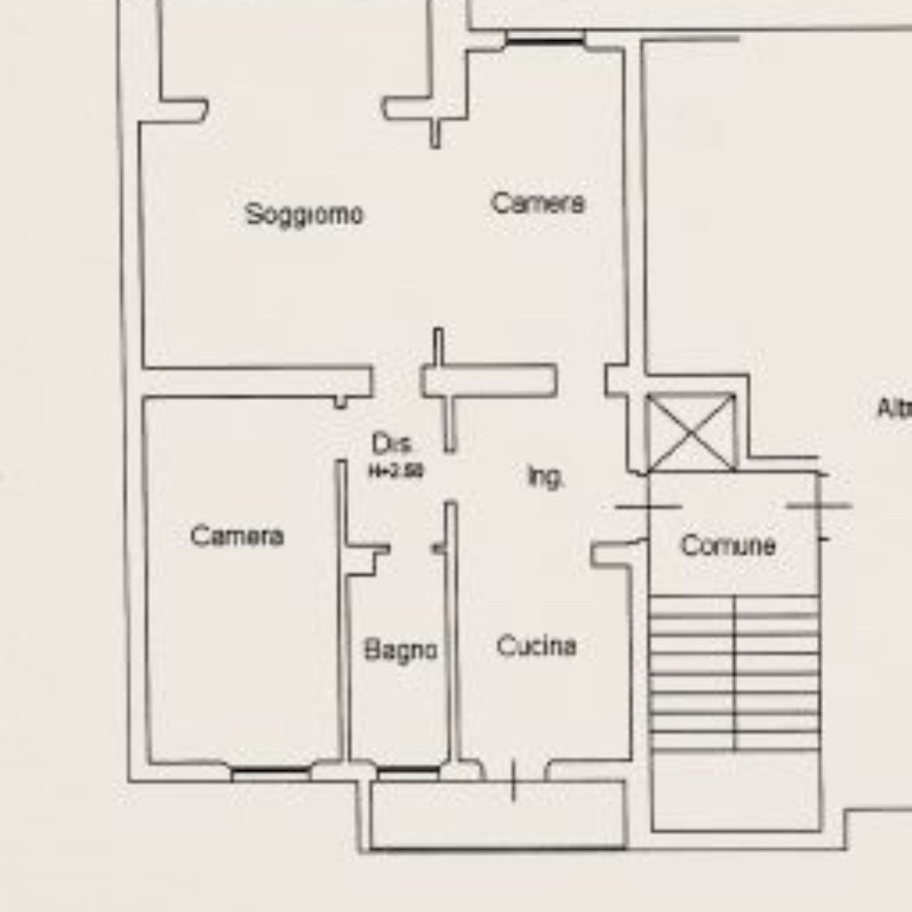 Four-room apartment Via Don Giovanni Minzoni, 13, Bologna (neighborhood Centro Storico) - floor plans 1